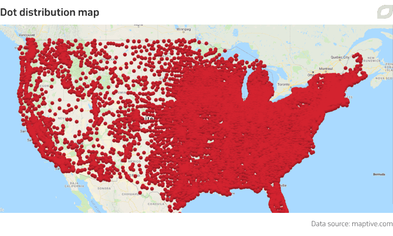 Dot distribution map example